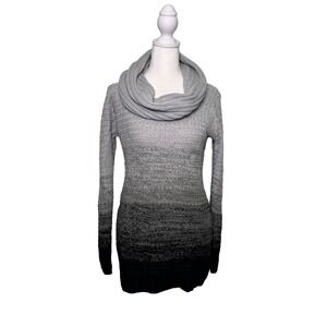 Y2K Charlotte Russe Tunic Top Turtle Neck Women's Size Medium Grey Long Sleeve